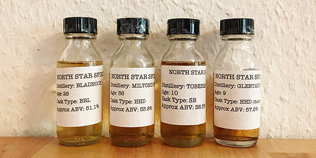 4x Single Cask Scotch Whisky by North Star Spirits (Bladnoch Glentauchers Miltonduff Tobermory Lowlands Speyside Scotland Malt Tasting Notes)