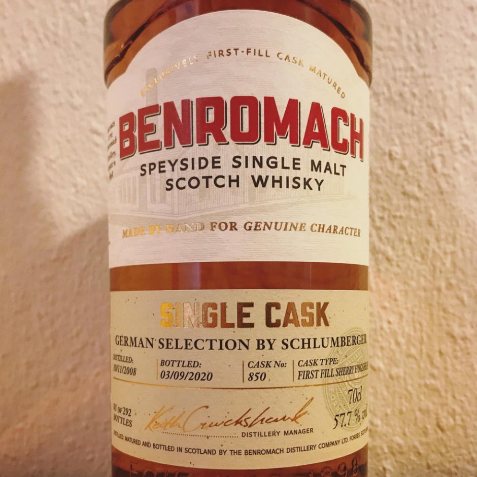 Benromach 12yo Sherry Cask for Germany (Speyside Malt Scotch Whisky Tasting Notes Blog BarleyMania)