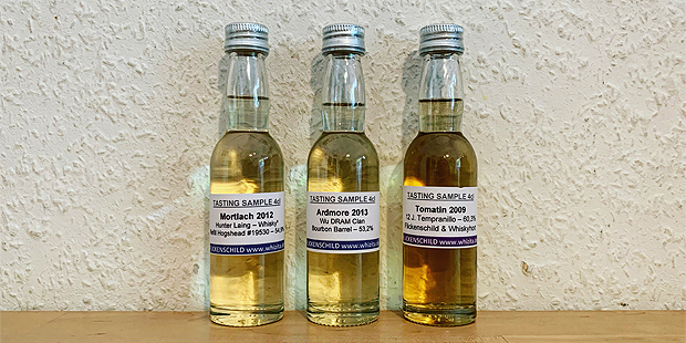 Header image of 3x Single Cask Scotch Whisky from Flickenschild (Tomatin, Mortlach, Ardmore)