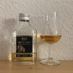 Dram shot of The M&H Distillery's "Art & Craft" single malt whisky releases from craft beer casks